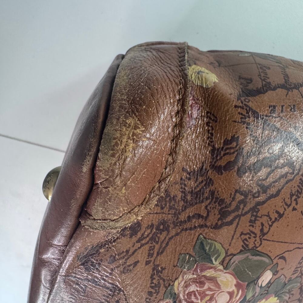 Patricia Nash Leather Drawstring Whitney Tote - English Garden Map - Picture 13 of 16